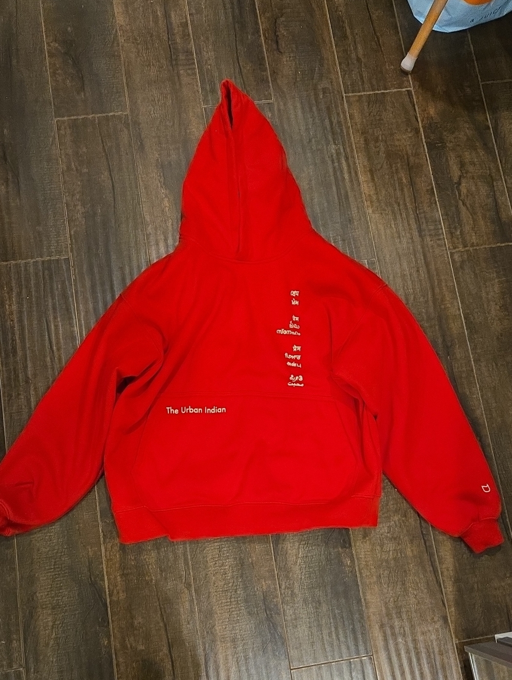The Urban Indian Red Hooded Women's Love Sweater